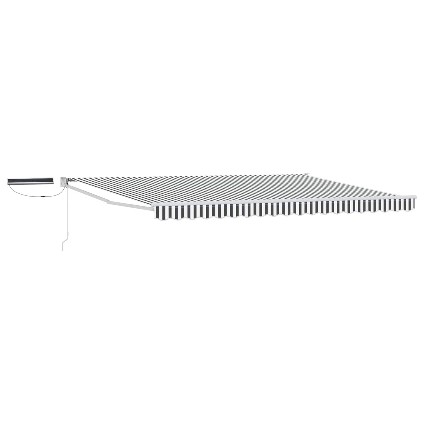 vidaXL Electric Retractable Awning Anthracite and White 4 x 3 m