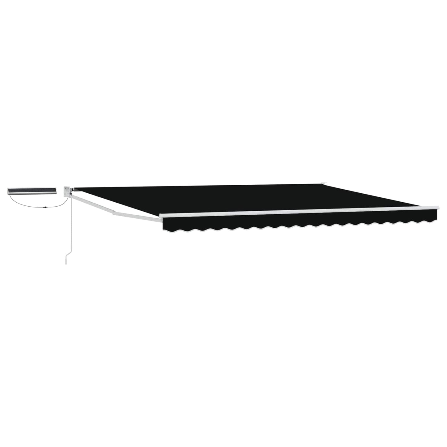 vidaXL Electric Retractable Awning Black and White 4 x 3 m