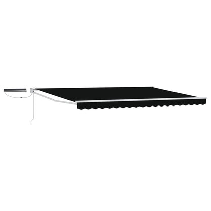 vidaXL Electric Retractable Awning Black and White 4 x 3 m