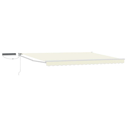 vidaXL Electric Retractable Awning Cream and White 4.5 x 3 m