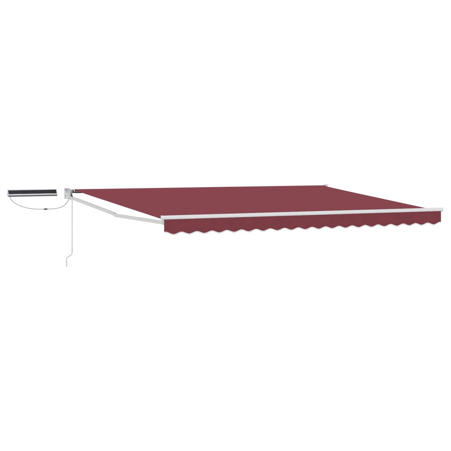 vidaXL Electric Retractable Awning Burgundy and White 4.5 x 3 m
