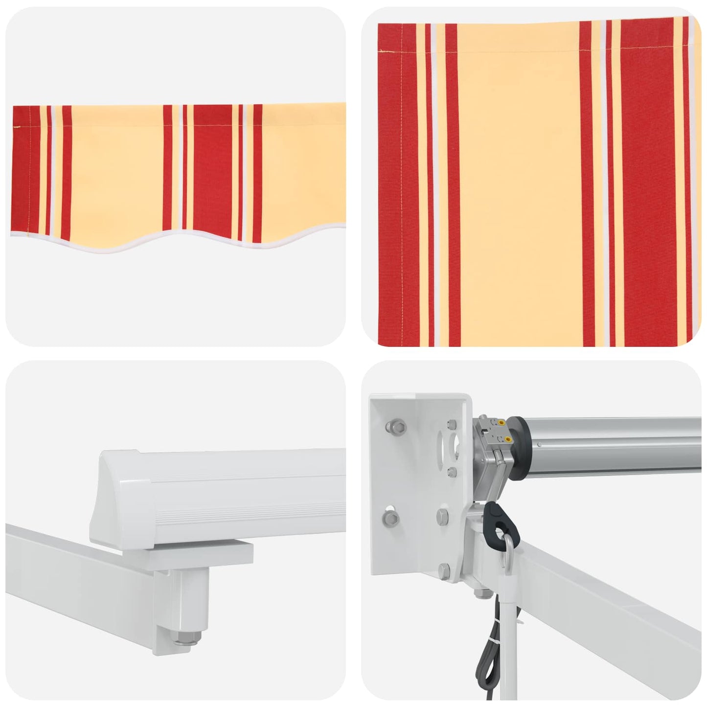vidaXL Electric Retractable Awning Multicolour 4.5 x 3 m