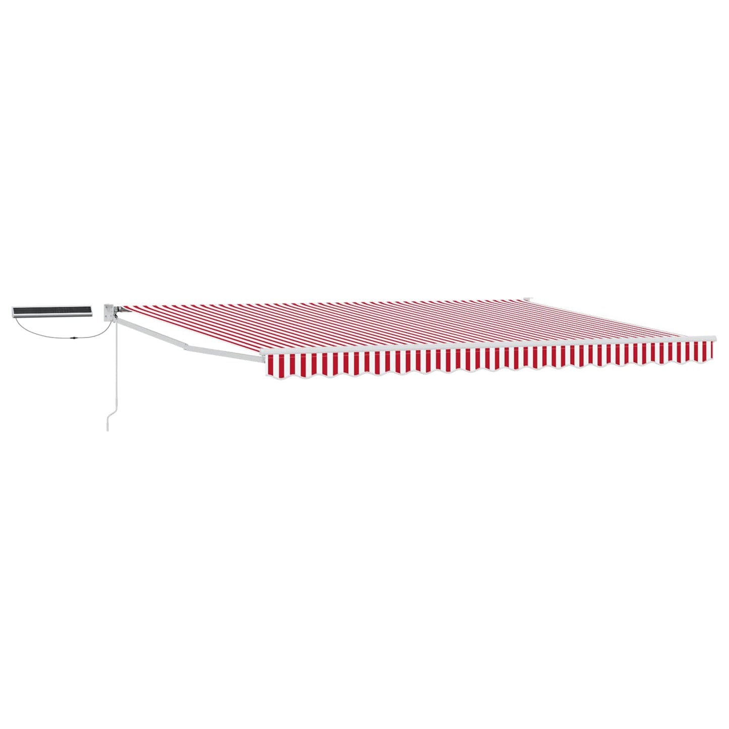 vidaXL Electric Retractable Awning Red and White 4.5 x 3 m