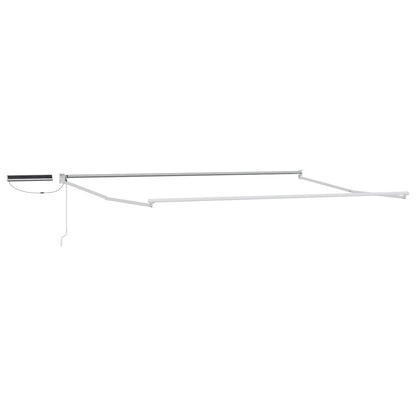 vidaXL Electric Retractable Awning Beige and White 4.5 x 3 m