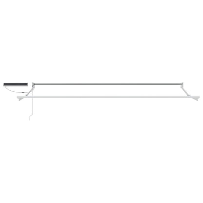 vidaXL Electric Retractable Awning Beige and White 4.5 x 3 m