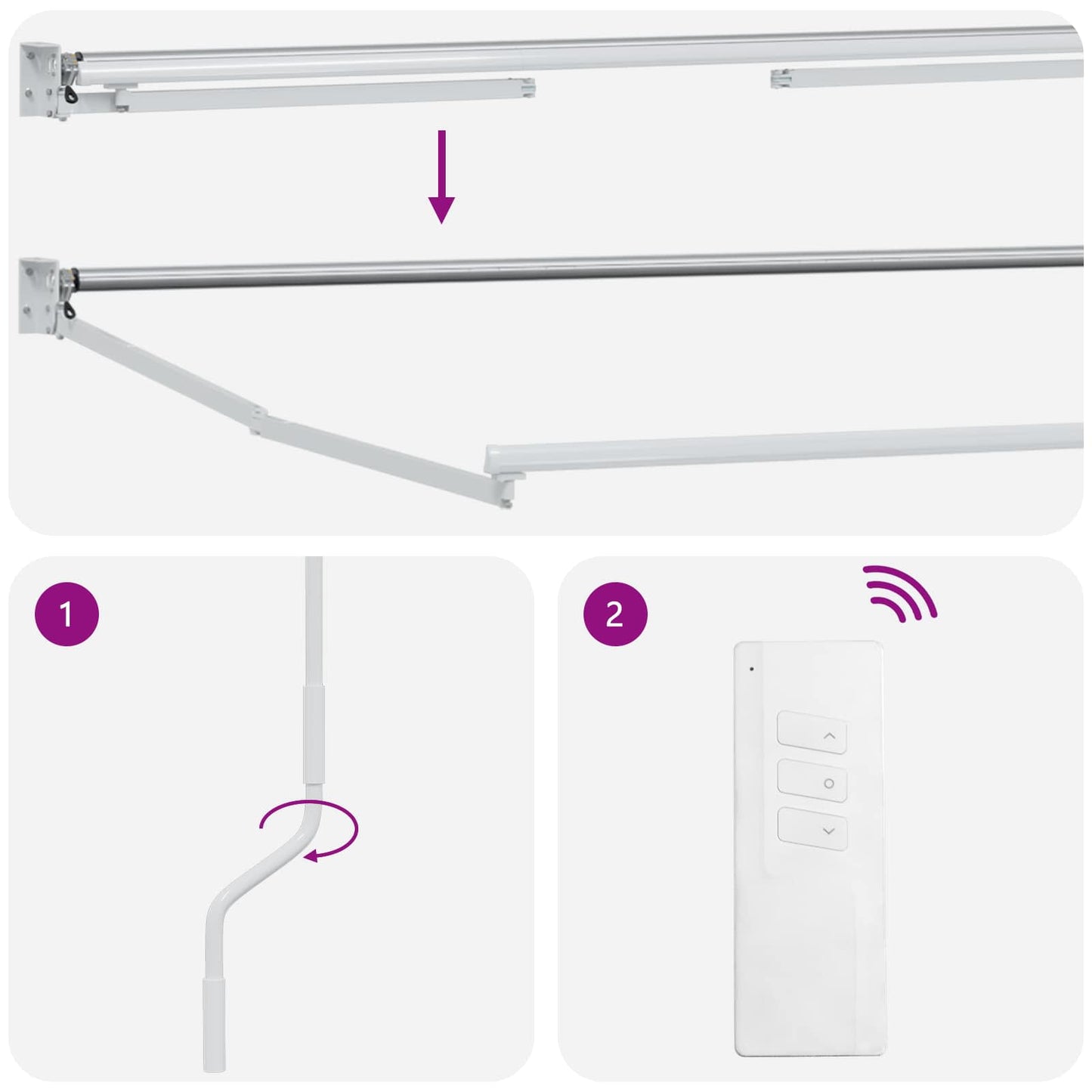 vidaXL Electric Retractable Awning Beige and White 4.5 x 3 m