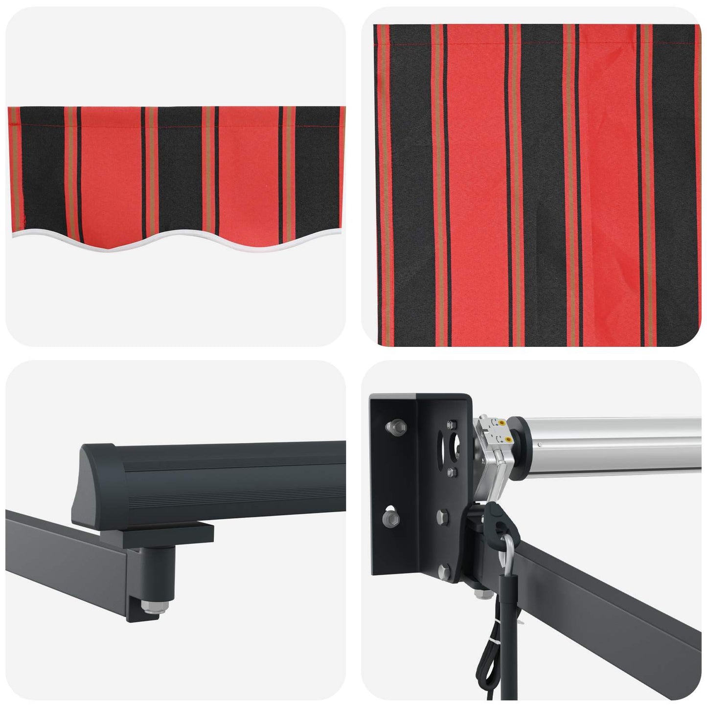 vidaXL Electric Retractable Awning 2.5 x 2 m
