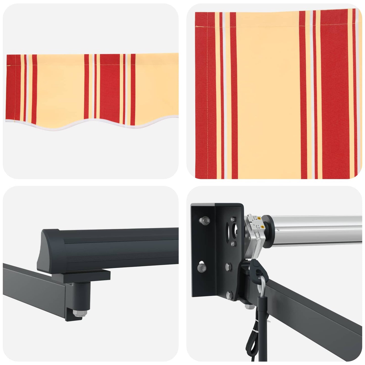 vidaXL Electric Retractable Awning Multicolour 3 x 2 m