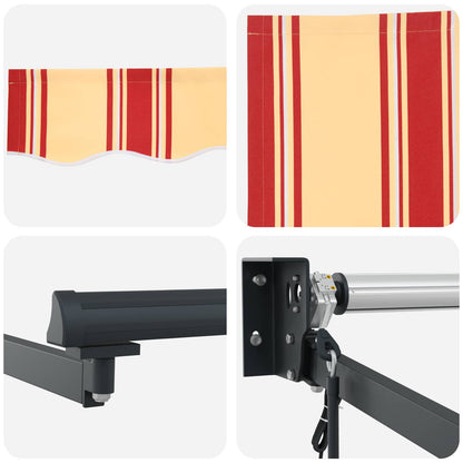 vidaXL Electric Retractable Awning Multicolour 3 x 2 m