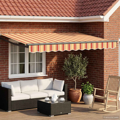 vidaXL Electric Retractable Awning Multicolour 3 x 2 m
