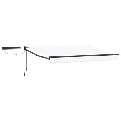 vidaXL Electric Retractable Awning White and Anthracite 3 x 2 m