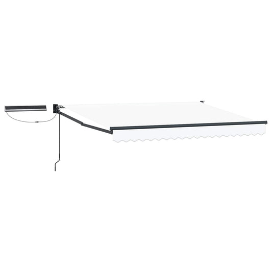 vidaXL Electric Retractable Awning White and Anthracite 3 x 2 m