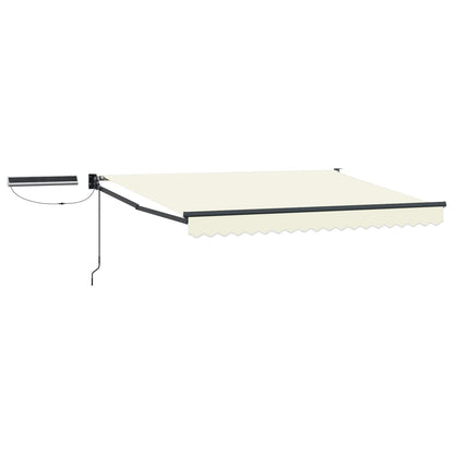 vidaXL Electric Retractable Awning Cream and Anthracite 3.5 x 2 m