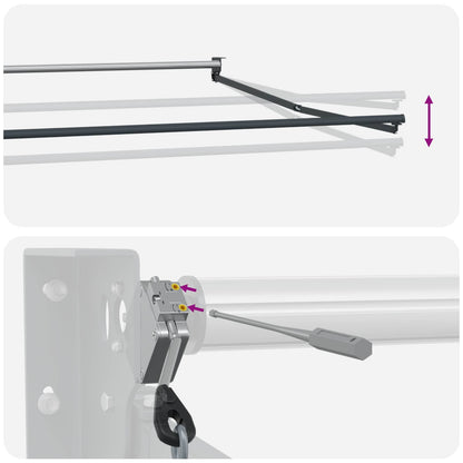 vidaXL Electric Retractable Awning Beige and Anthracite 3.5 x 2 m