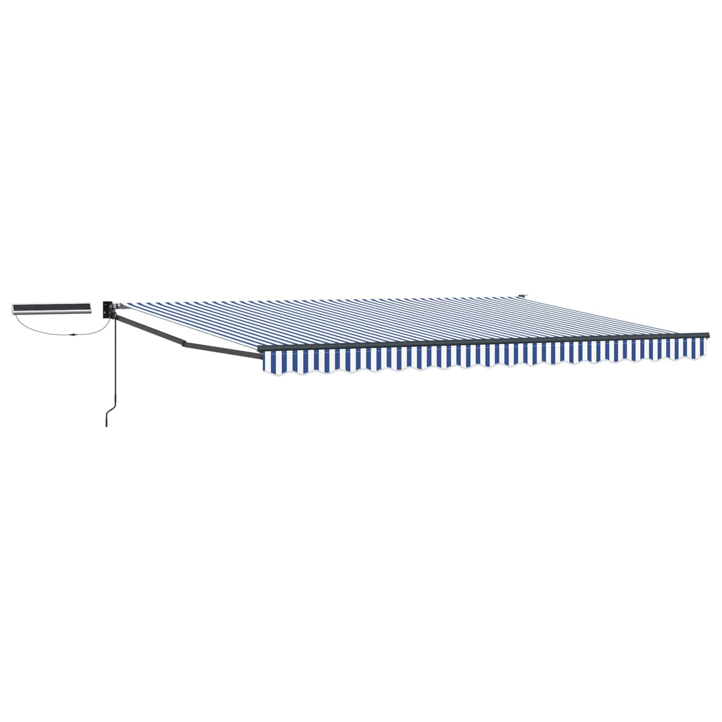 vidaXL Electric Retractable Awning Blue, White and Anthracite 4 x 2 m