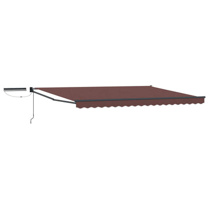 vidaXL Electric Retractable Awning Brown and Anthracite 4 x 2 m