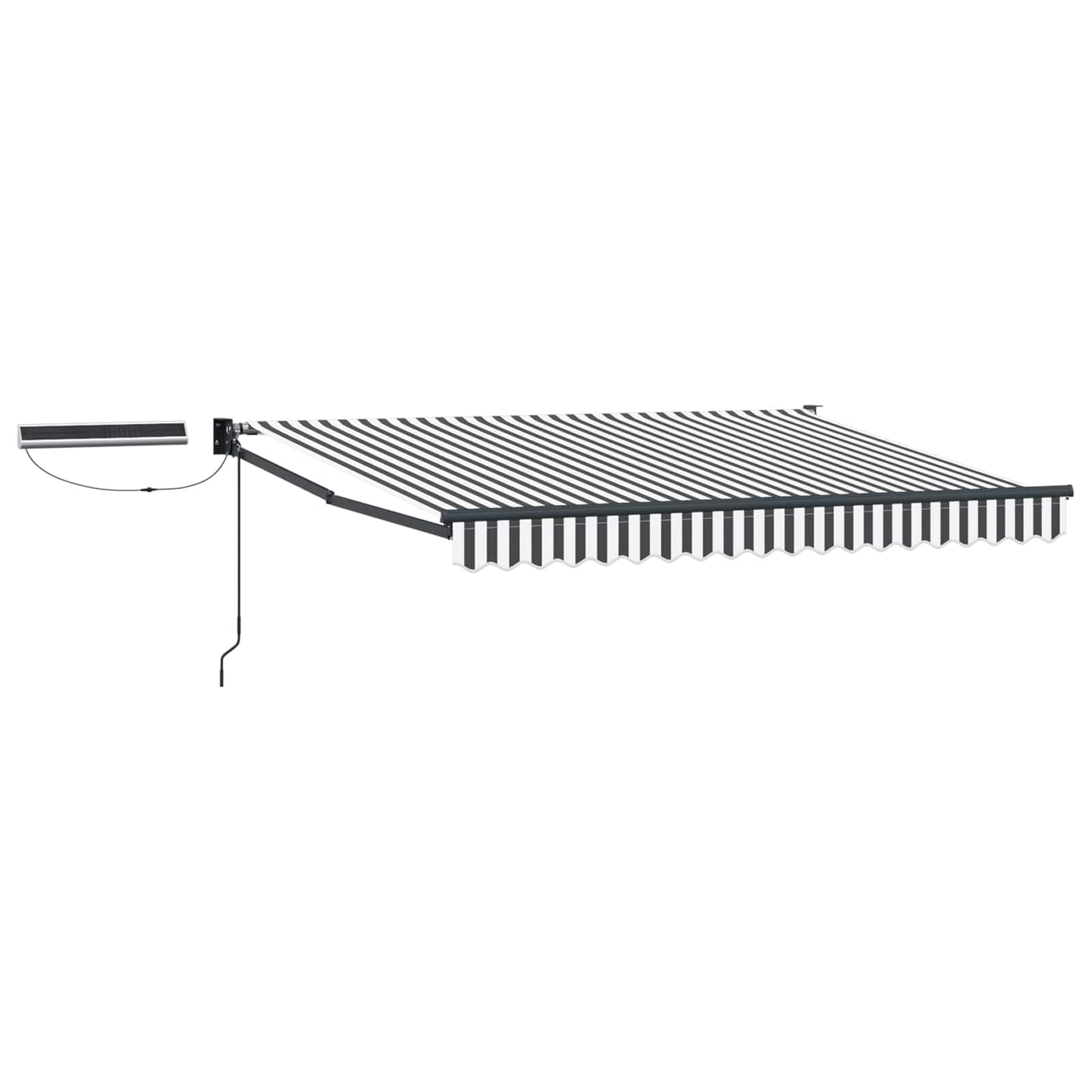 vidaXL Electric Retractable Awning Anthracite and White 3 x 2.5 m