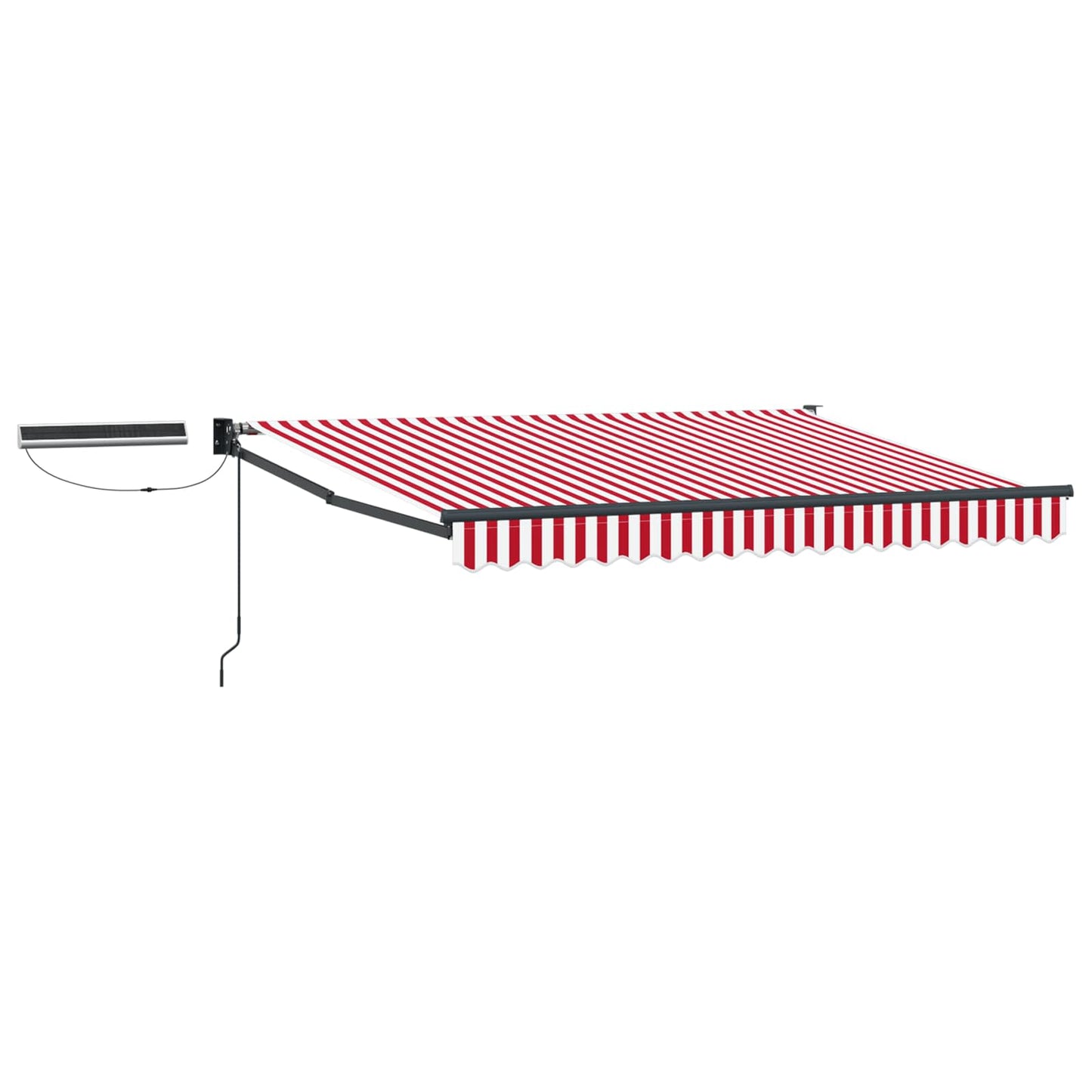 vidaXL Electric Retractable Awning Red, White and Anthracite 3 x 2.5 m