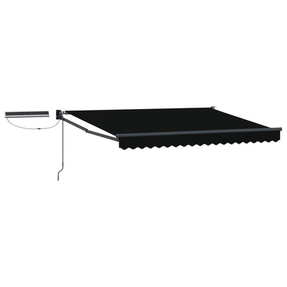 vidaXL Electric Retractable Awning Black and Anthracite 3.5 x 2.5 m