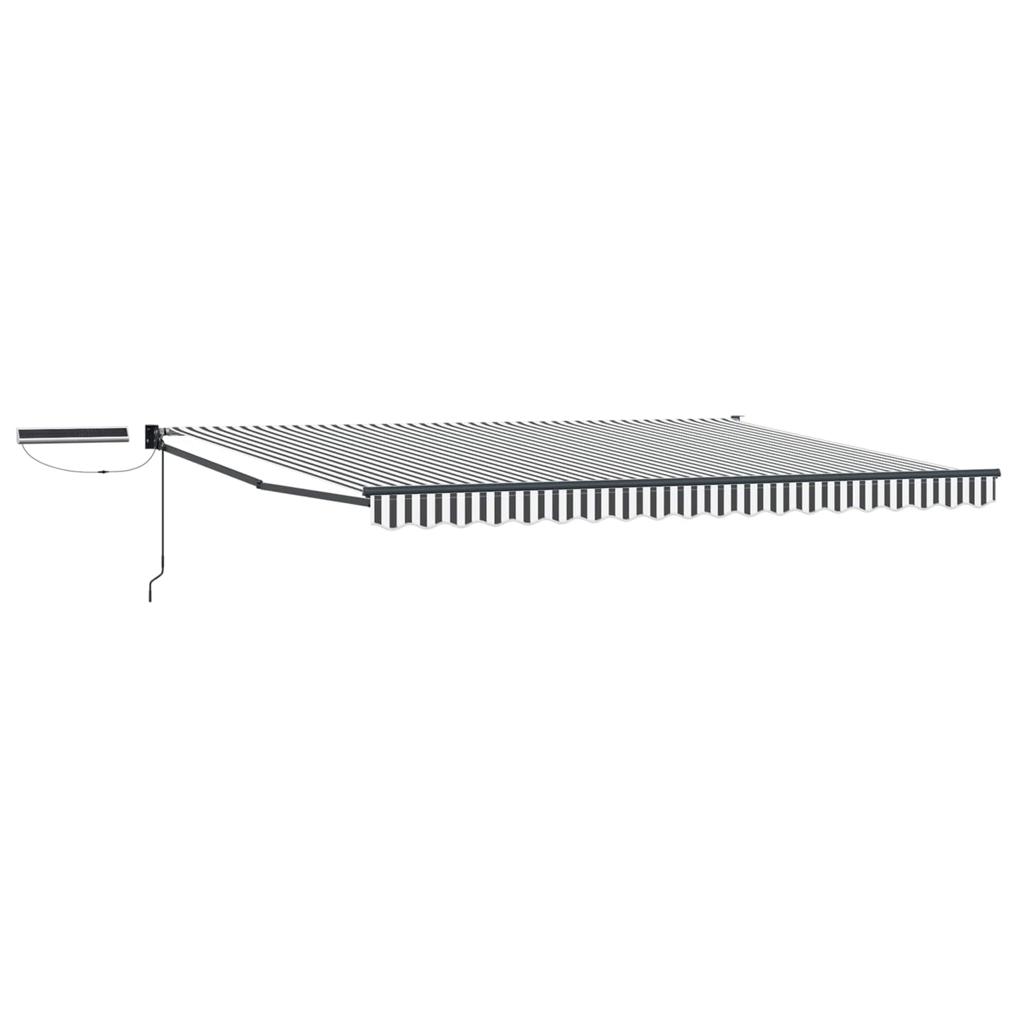 vidaXL Electric Retractable Awning Anthracite and White 4 x 3 m