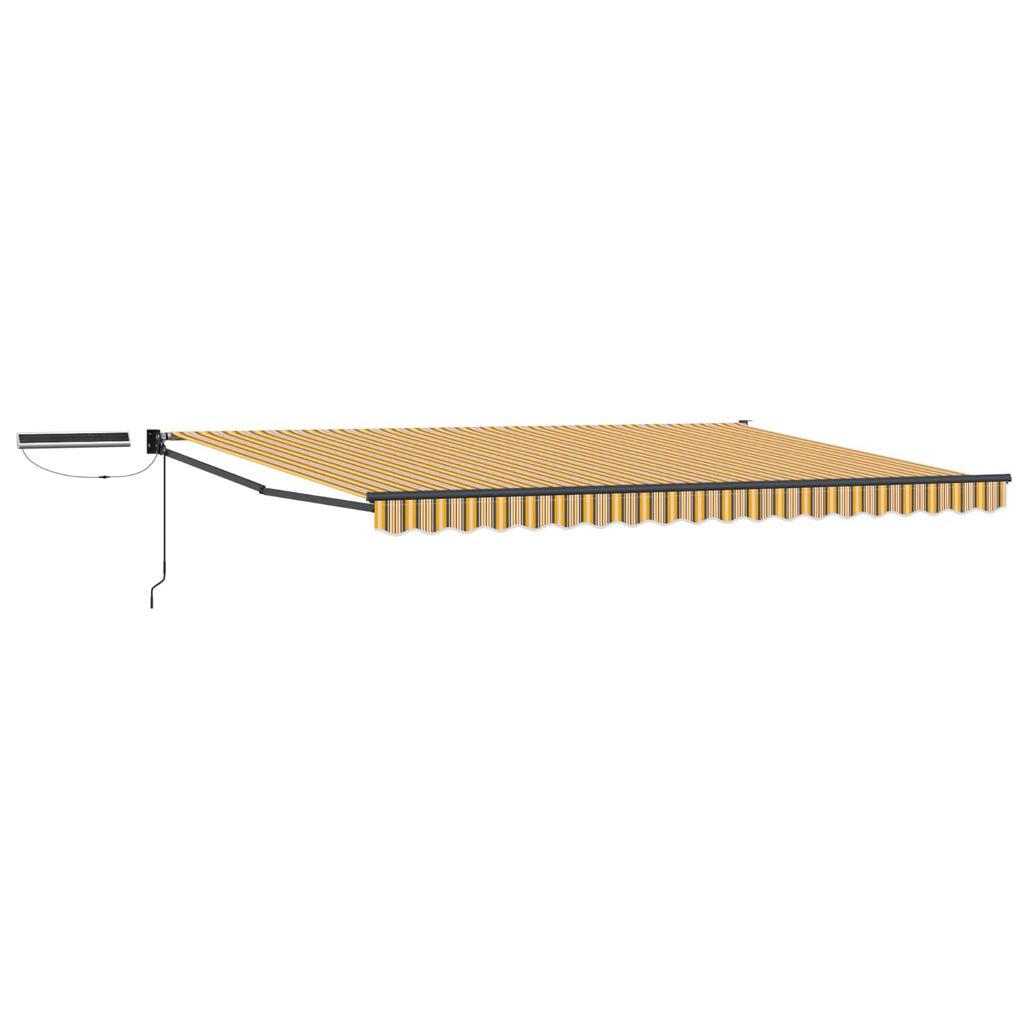 vidaXL Electric Retractable Awning Yellow, Grey and Anthracite 4 x 3 m