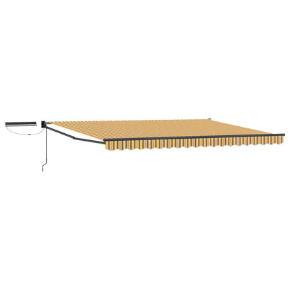 vidaXL Electric Retractable Awning Yellow, Grey and Anthracite 4 x 3 m