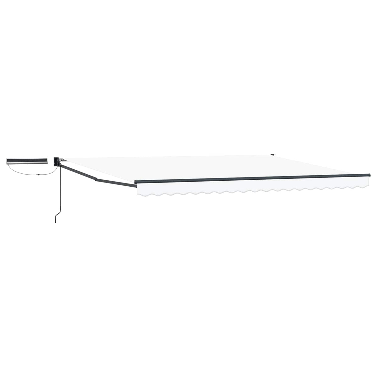 vidaXL Electric Retractable Awning White and Anthracite 4 x 3 m