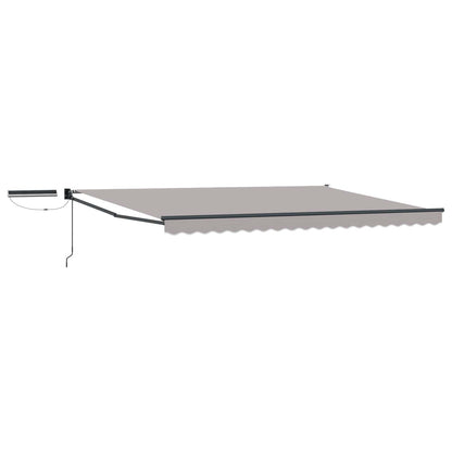 vidaXL Electric Retractable Awning Light Grey and Anthracite 4 x 3 m