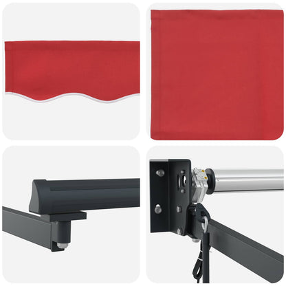 vidaXL Electric Retractable Awning Red and Anthracite 4 x 3 m