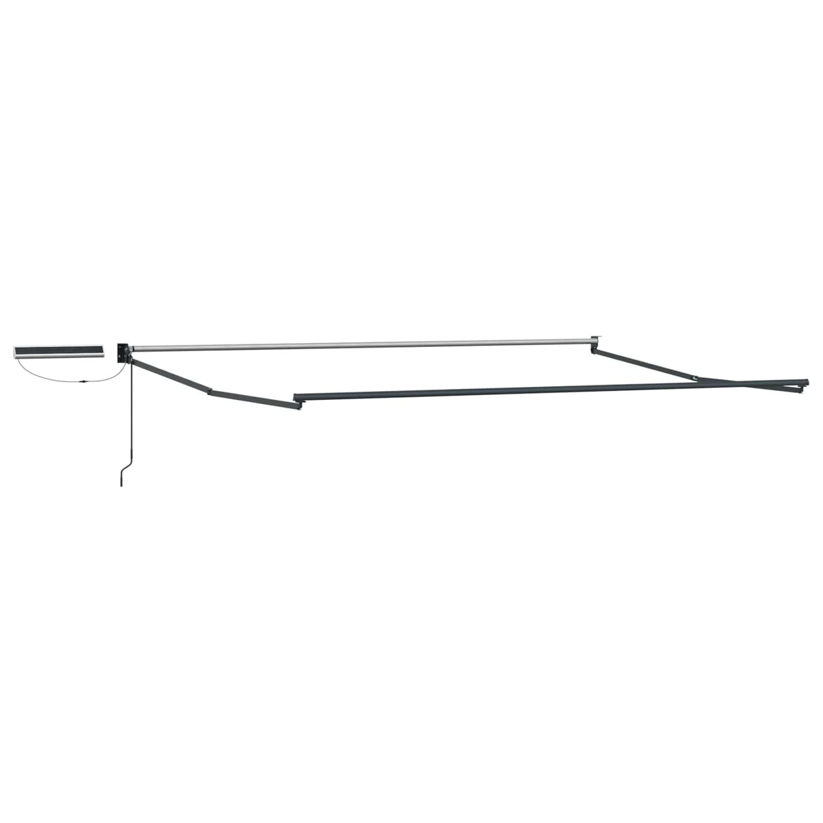 vidaXL Electric Retractable Awning Red, White and Anthracite 4.5 x 3 m