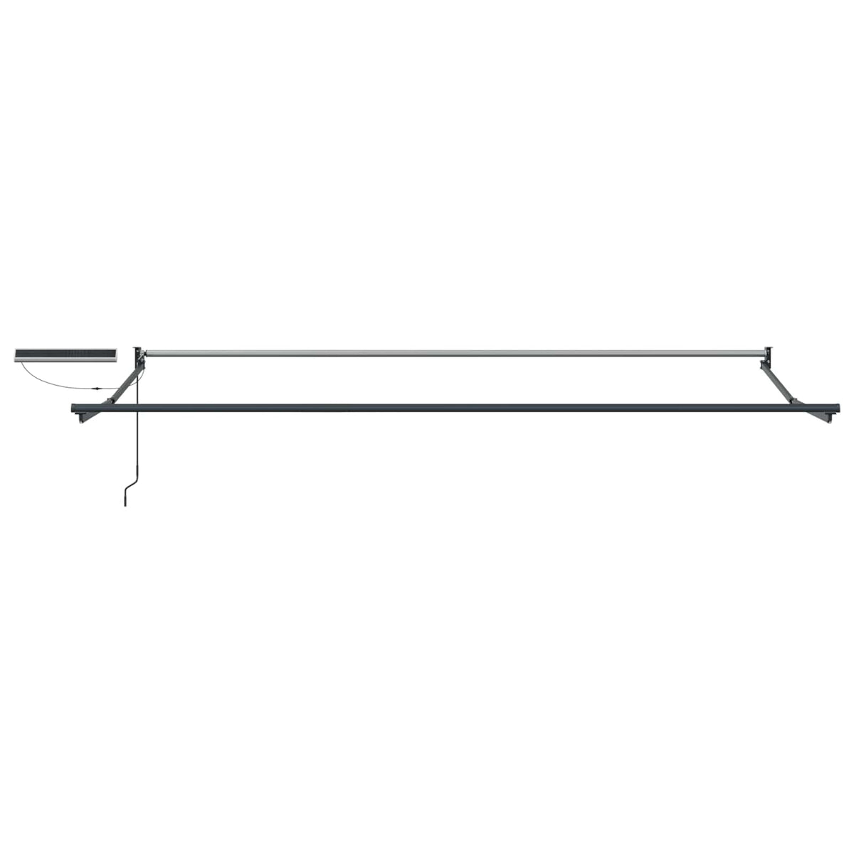 vidaXL Electric Retractable Awning Red, White and Anthracite 4.5 x 3 m