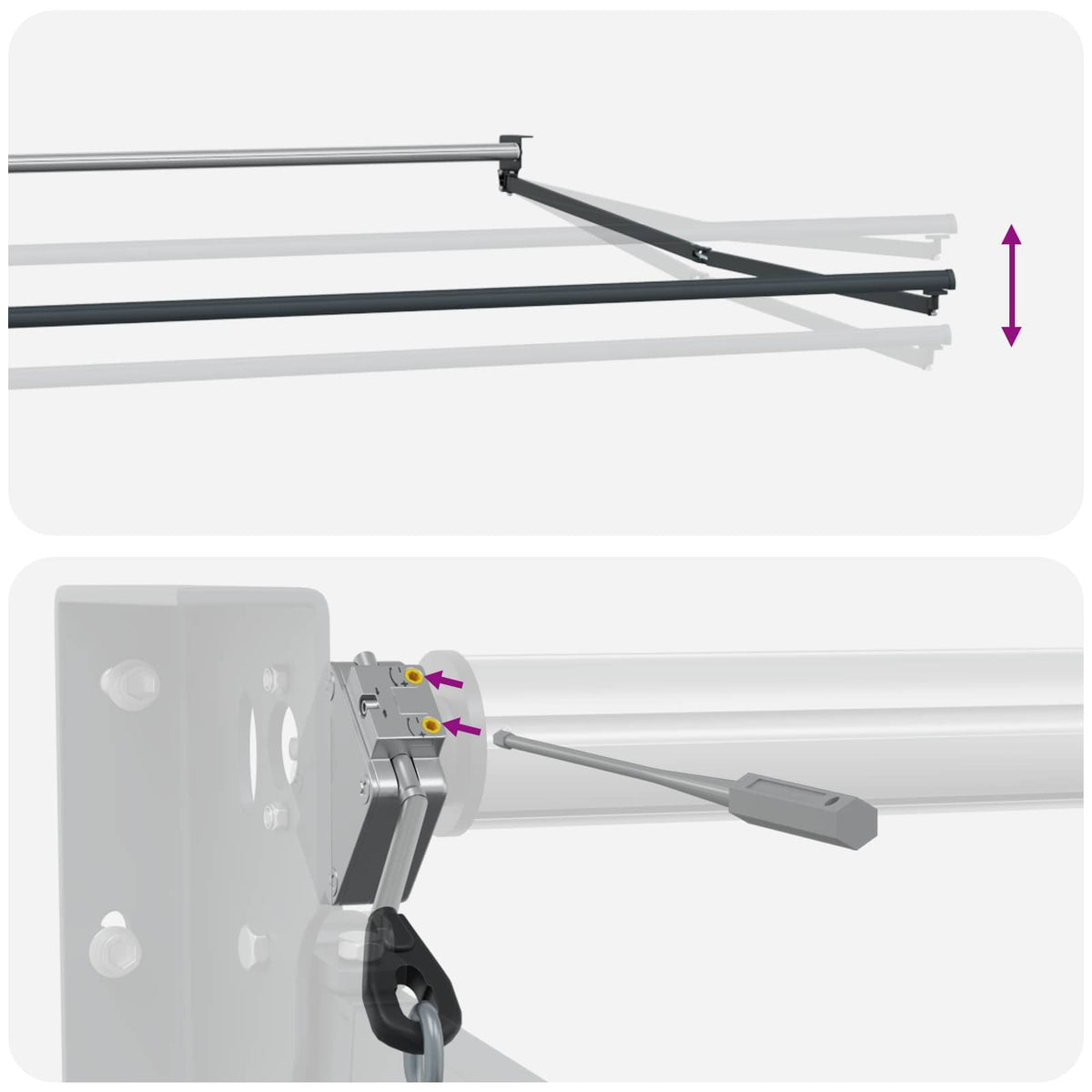 vidaXL Electric Retractable Awning Red, White and Anthracite 4.5 x 3 m