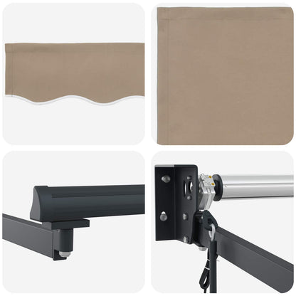 vidaXL Electric Retractable Awning Beige and Anthracite 4.5 x 3 m
