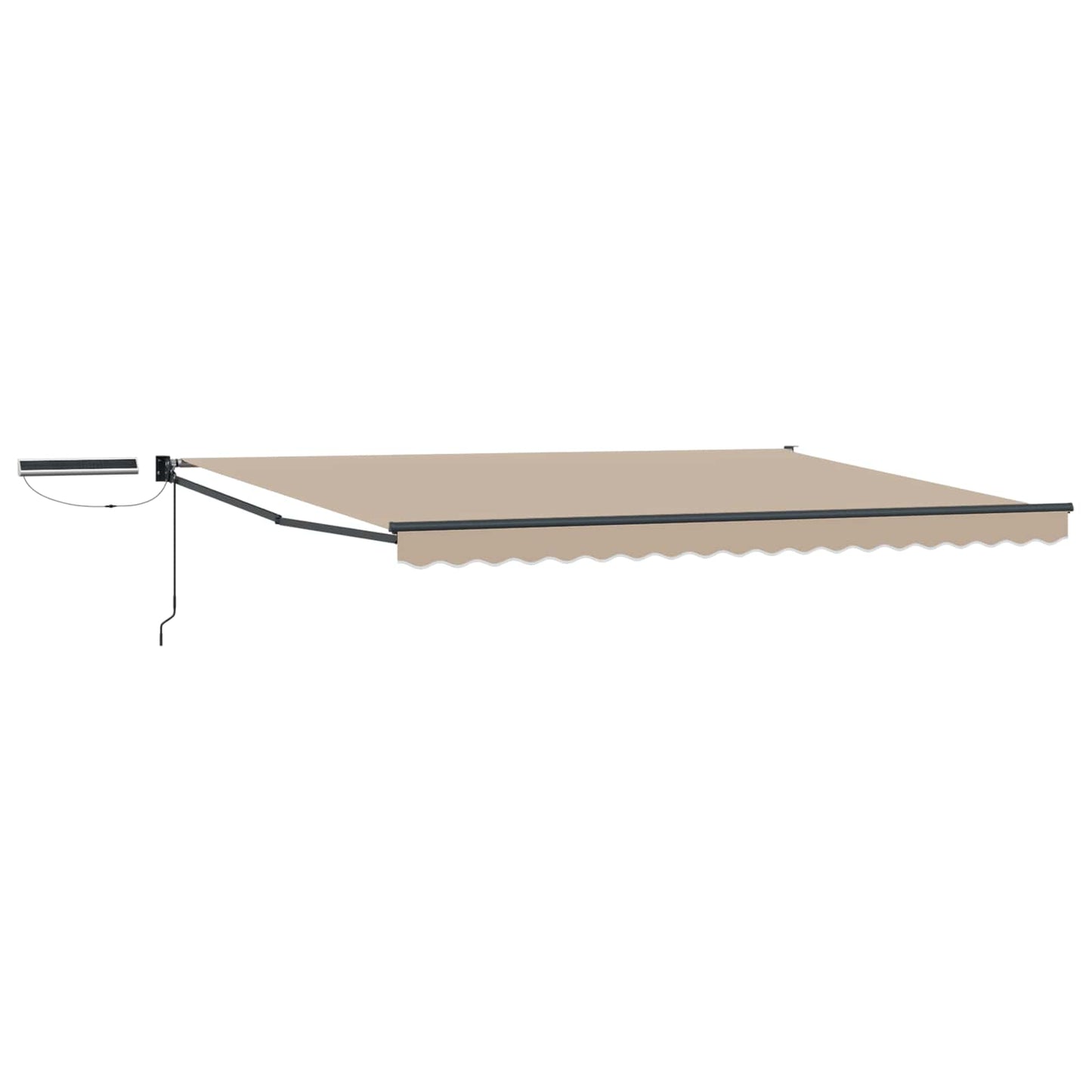 vidaXL Electric Retractable Awning Beige and Anthracite 4.5 x 3 m