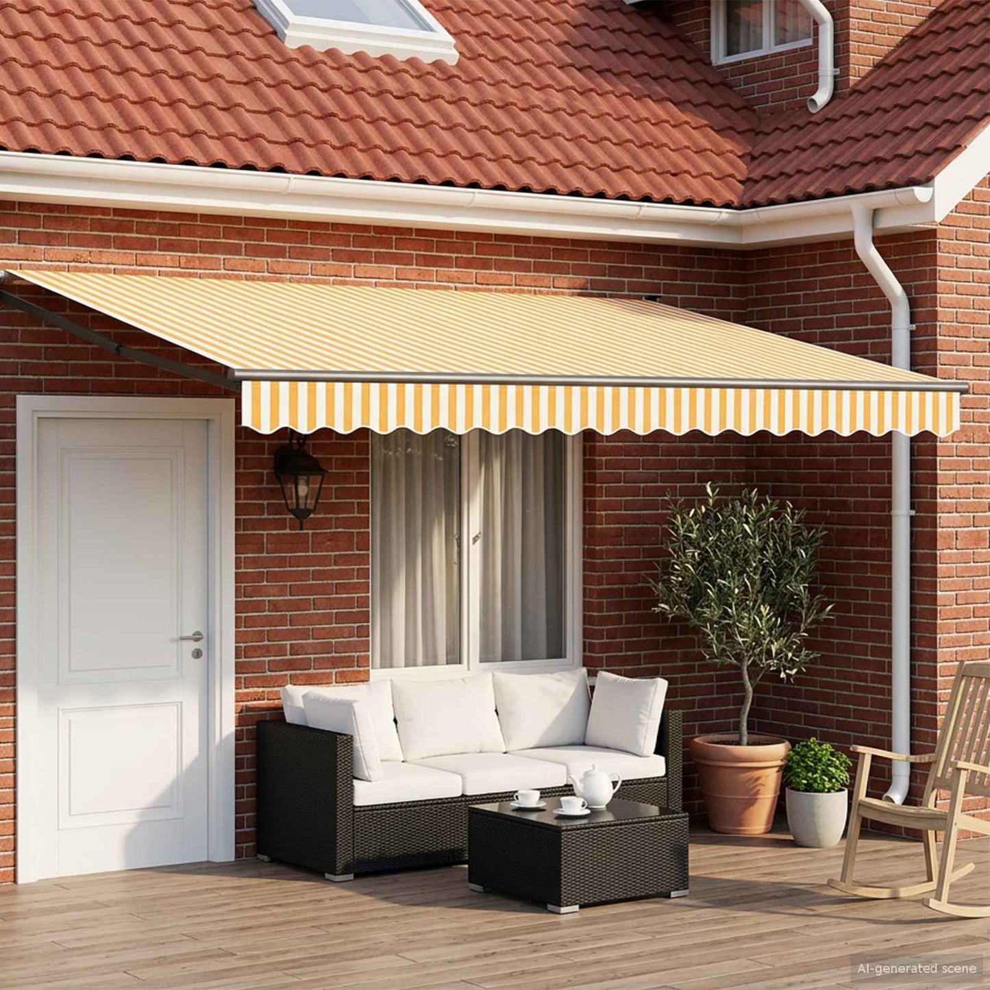 vidaXL Electric Retractable Awning 5 x 3 m