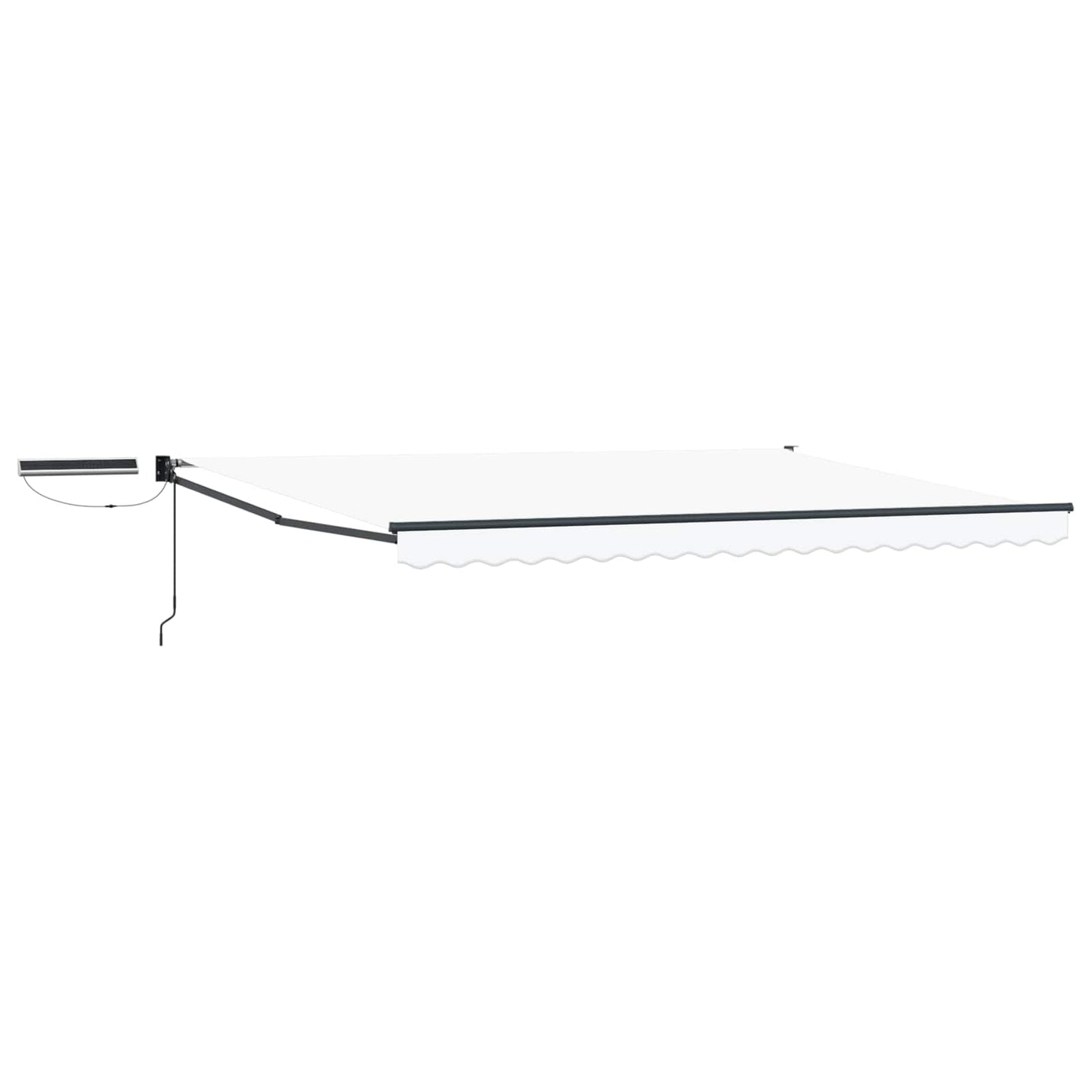 vidaXL Electric Retractable Awning White and Anthracite 5 x 3 m