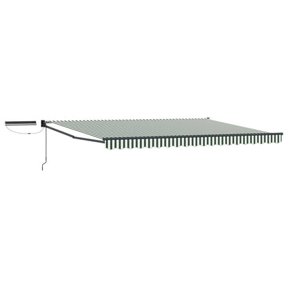vidaXL Electric Retractable Awning Green, White and Anthracite 5 x 3 m