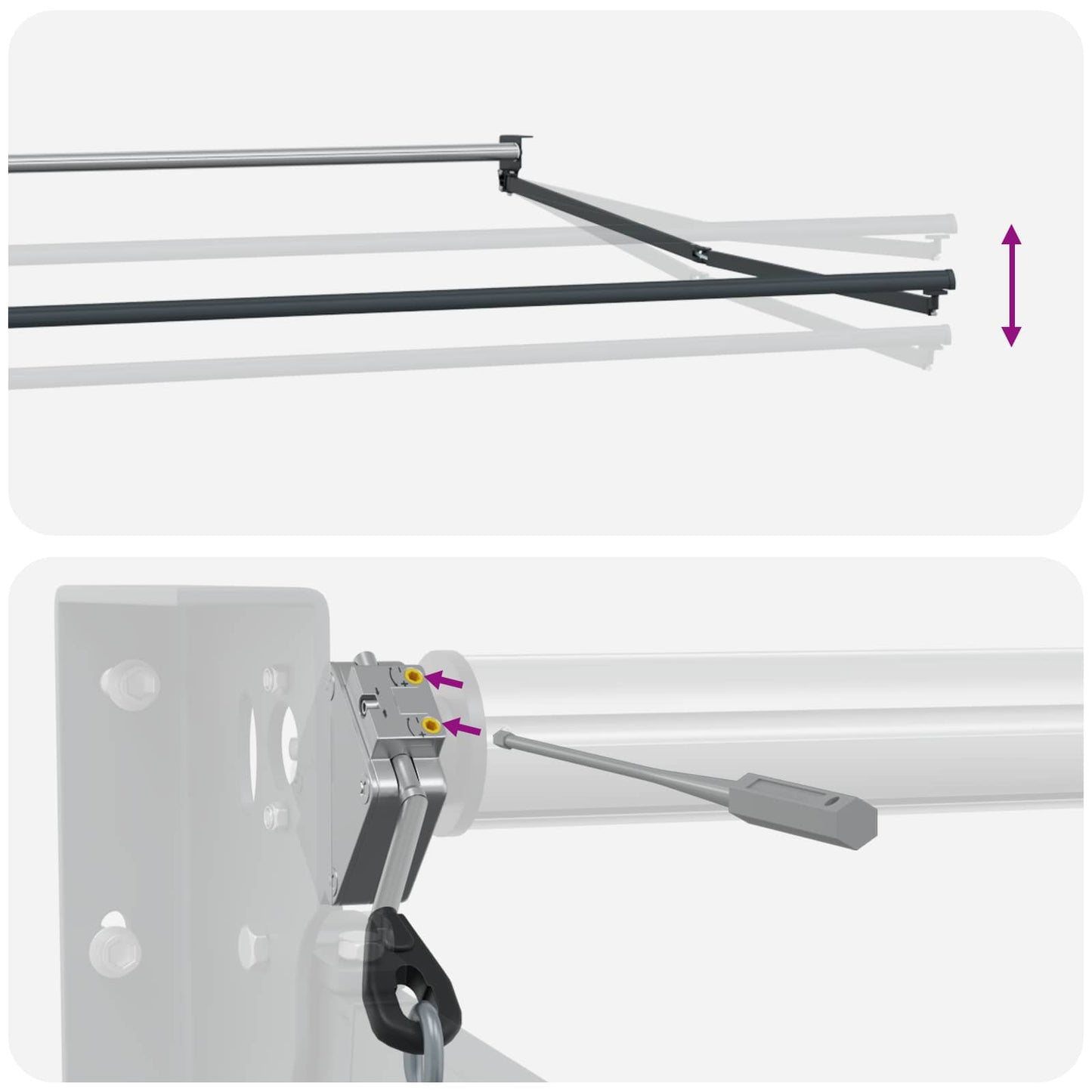 vidaXL Electric Retractable Awning Green, White and Anthracite 5 x 3 m