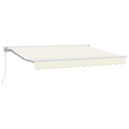 vidaXL Manual Retractable Awning Cream 3.5 x 2.5 m