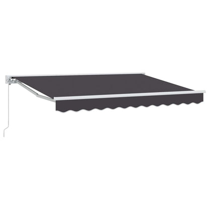 vidaXL Manual Retractable Awning Anthracite 3.5 x 2.5 m