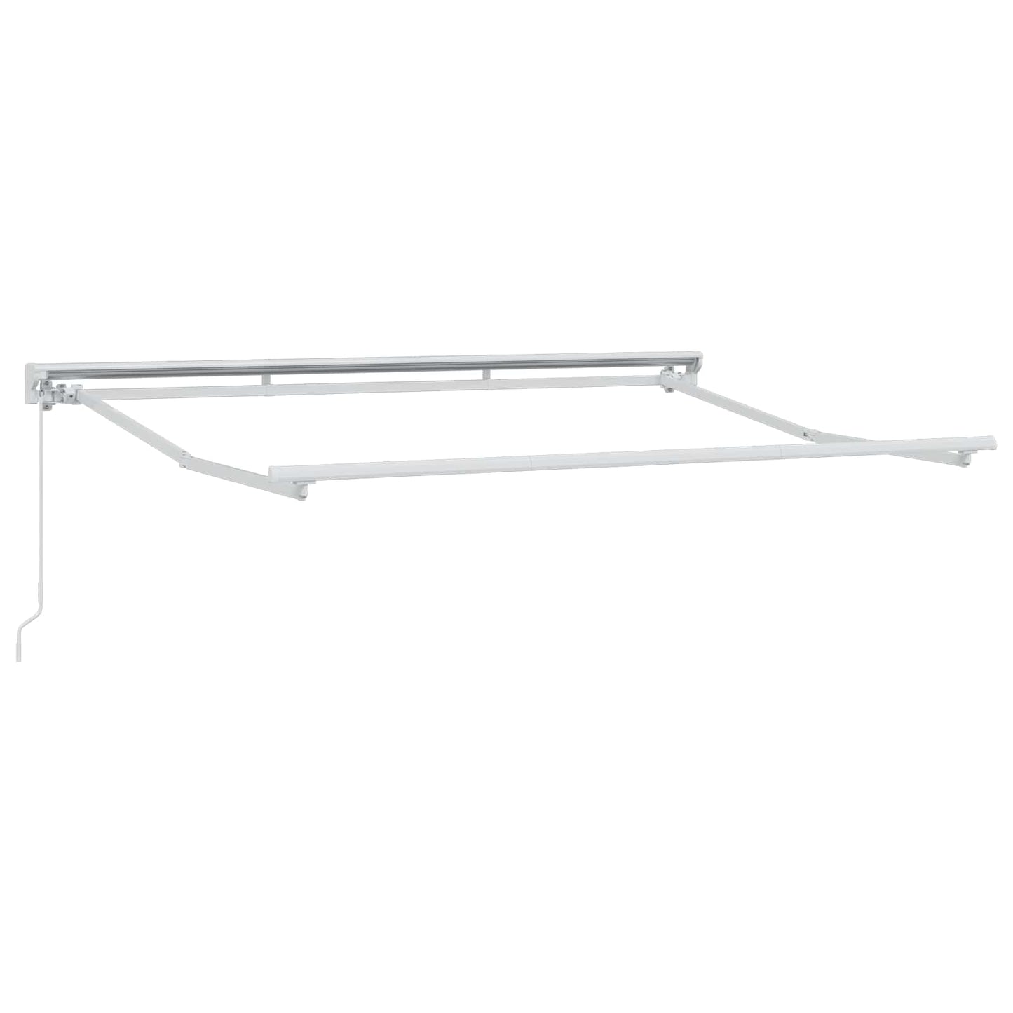 vidaXL Manual Retractable Awning Yellow and Orange 3.5 x 2.5 m