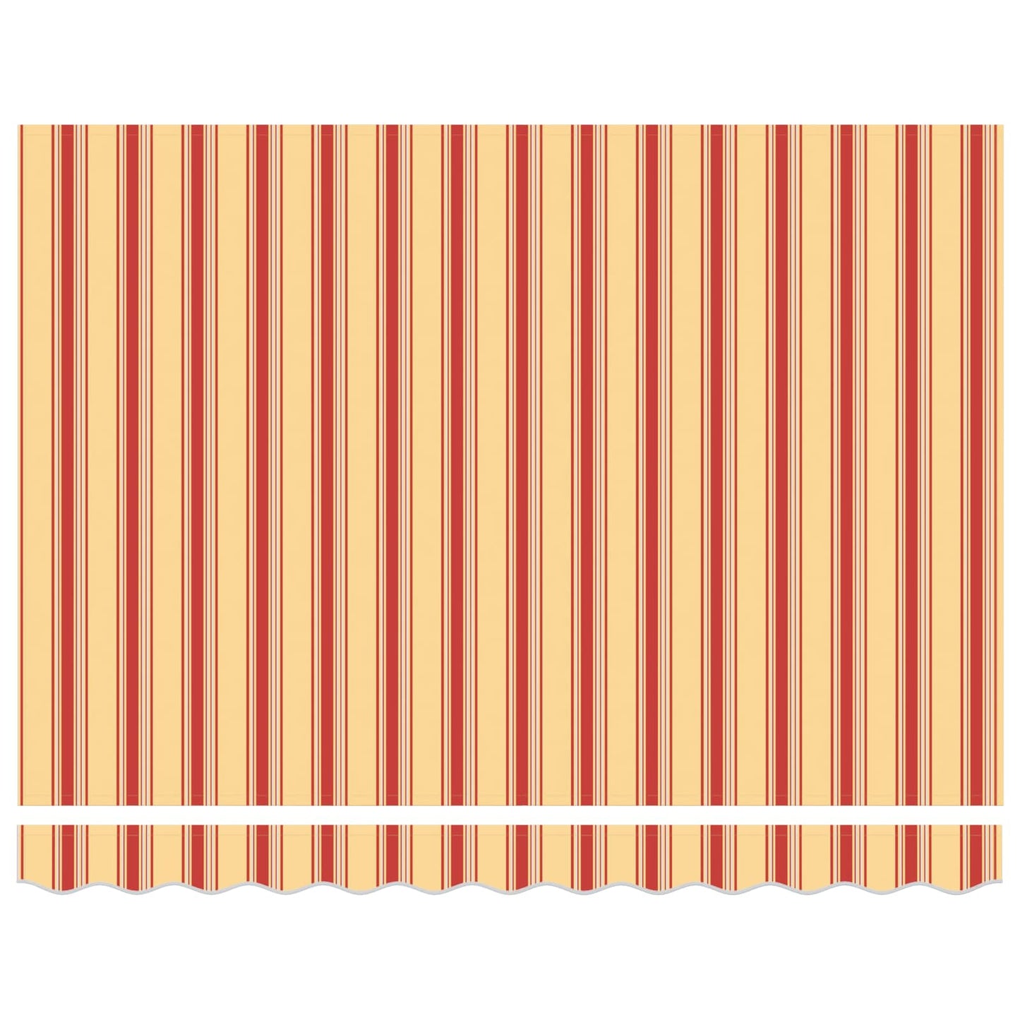 vidaXL Manual Retractable Awning Yellow and Orange 3.5 x 2.5 m