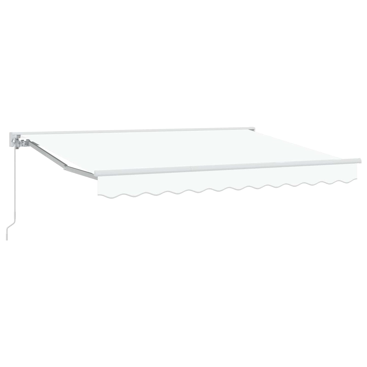 vidaXL Manual Retractable Awning White 3.5 x 2.5 m