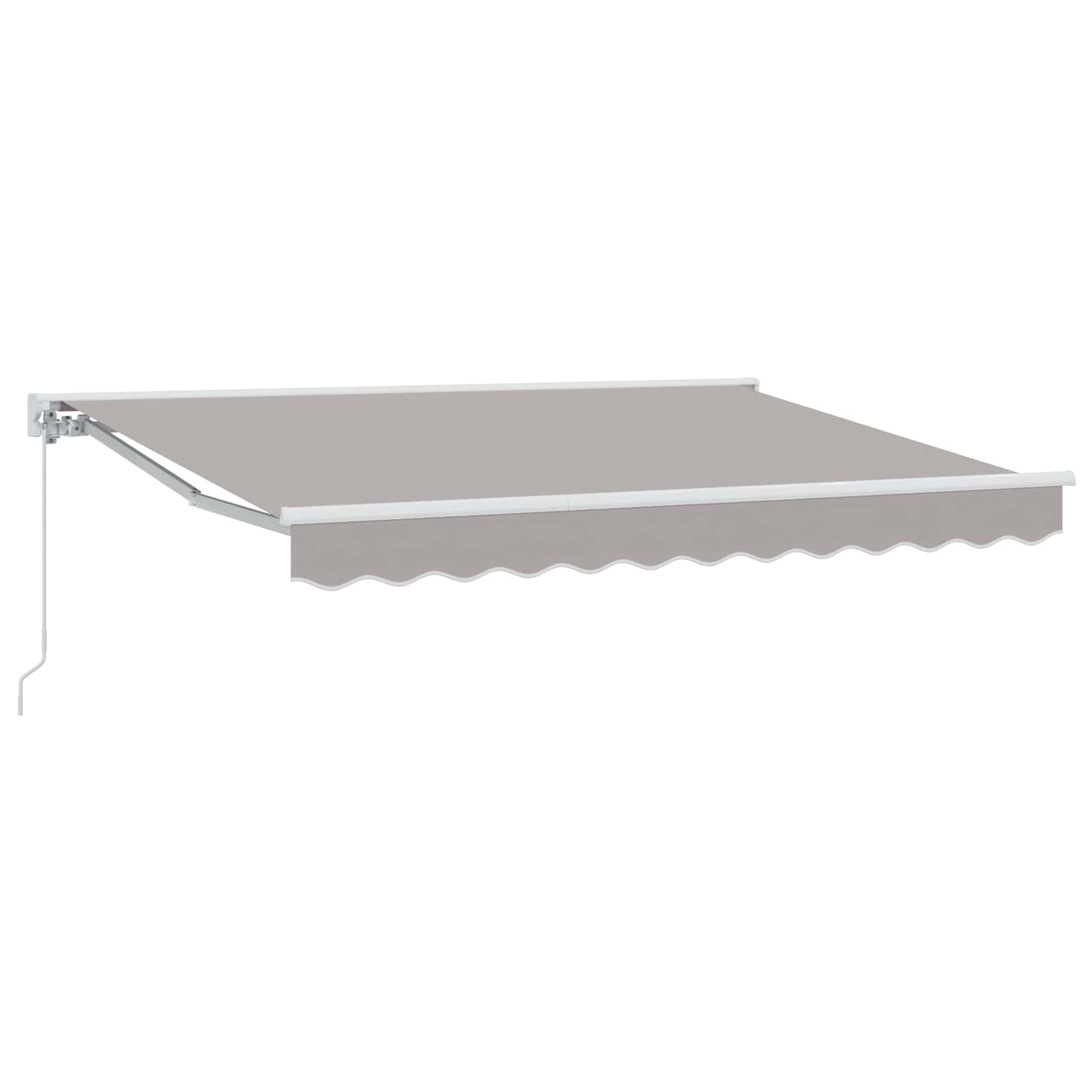 vidaXL Manual Retractable Awning Light Grey 3.5 x 2.5 m