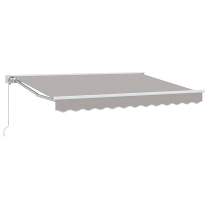 vidaXL Manual Retractable Awning Light Grey 3.5 x 2.5 m