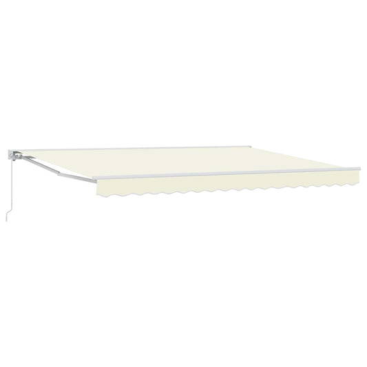 vidaXL Manual Retractable Awning Cream 4 x 3 m