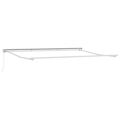 vidaXL Manual Retractable Awning Orange, Grey, Blue and White 4 x 3 m