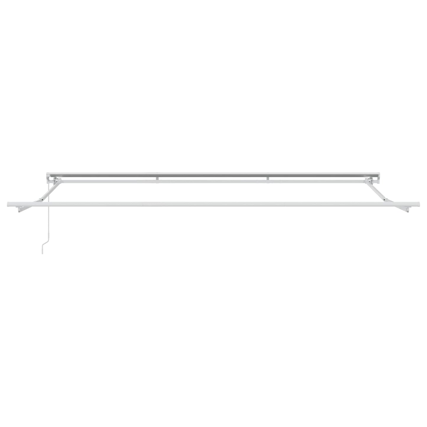 vidaXL Manual Retractable Awning Orange, Grey, Blue and White 4 x 3 m