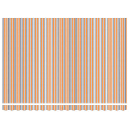 vidaXL Manual Retractable Awning Orange, Grey, Blue and White 4 x 3 m