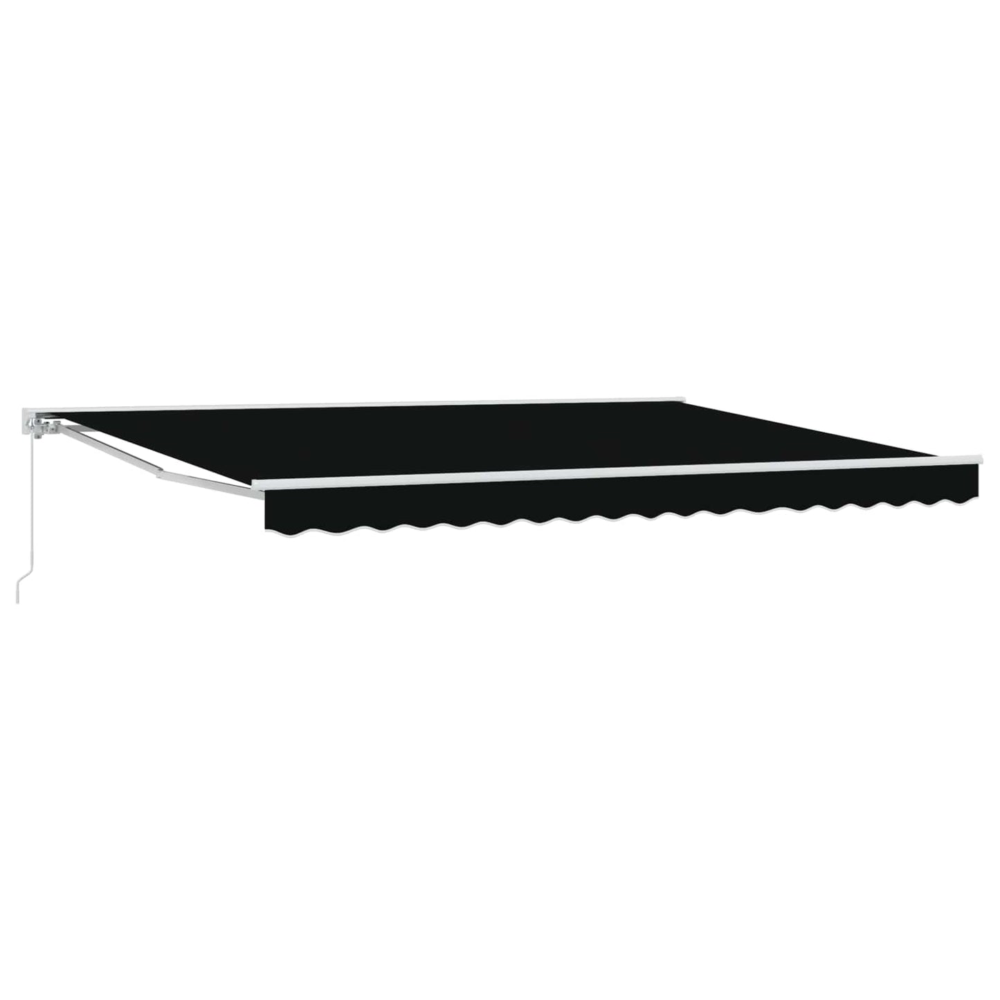 vidaXL Manual Retractable Awning Black 4 x 3 m